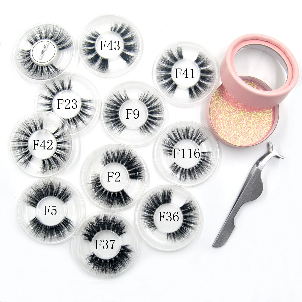 Mink Lashes 3D Eyelashes Natural Long Invisible Thin Band 10 Styles Individual Stage Lashes Curl Soft Extensions Circle Rose Box