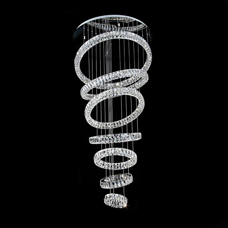 Luxury Chandelier Lighting Modern 7 Rings Crystal Lamp For Living Room Modern LED Lustres De Cristal Home Decor Light
Luxury Chandelier Lighting Modern 7 Rings Crystal Lamp For Living Room Modern LED Lustres De Cristal Home Decor Light