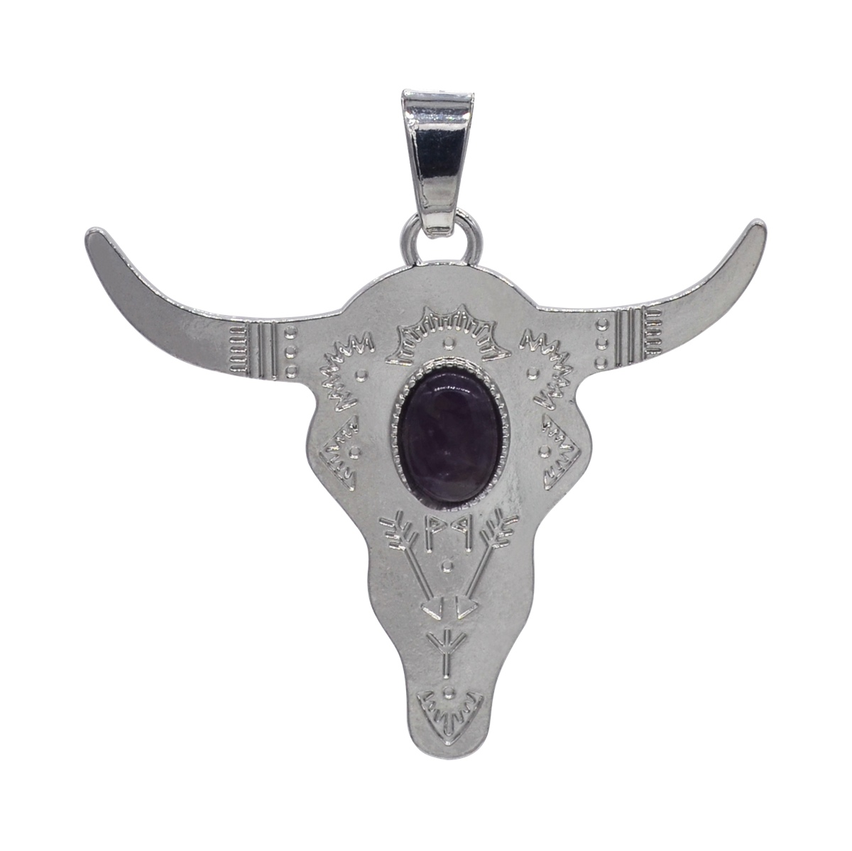 Bull head alloy pendant jewelry antique exquisite carving charm necklace women's thin chain