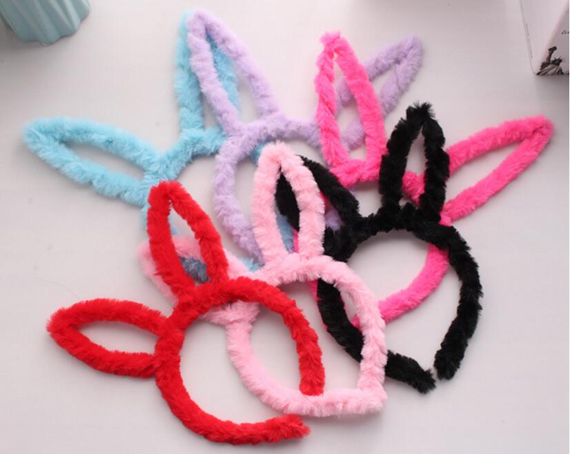 Christmas plush rabbit ears headband soft cute headband hair accessories concert bunny girl hot Party gift