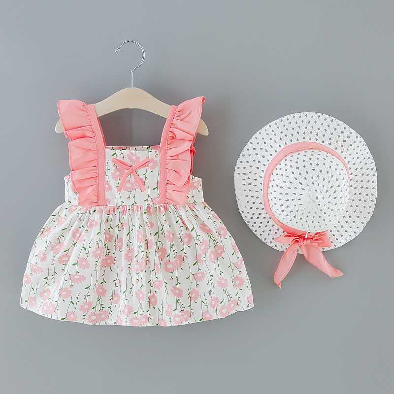 2Pcs Baby Girls Dress With Hat Kids Flowers Pattern Sleeveless Dresses for Girl Casual Backless Sundress
2Pcs Baby Girls Dress With Hat Kids Flowers Pattern Sleeveless Dresses for Girl Casual Backless Sundress