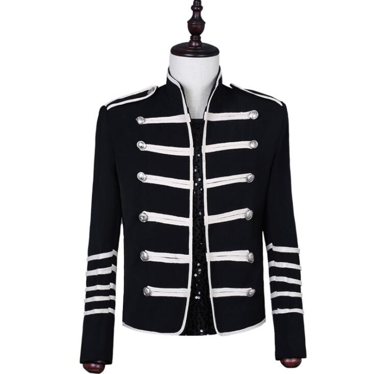 Golden rim blazer men suits designs jacket mens stage costumes for singers clothes dance star style dress punk rock black, White;black
Golden rim blazer men suits designs jacket mens stage costumes for singers clothes dance star style dress punk rock black, White;black