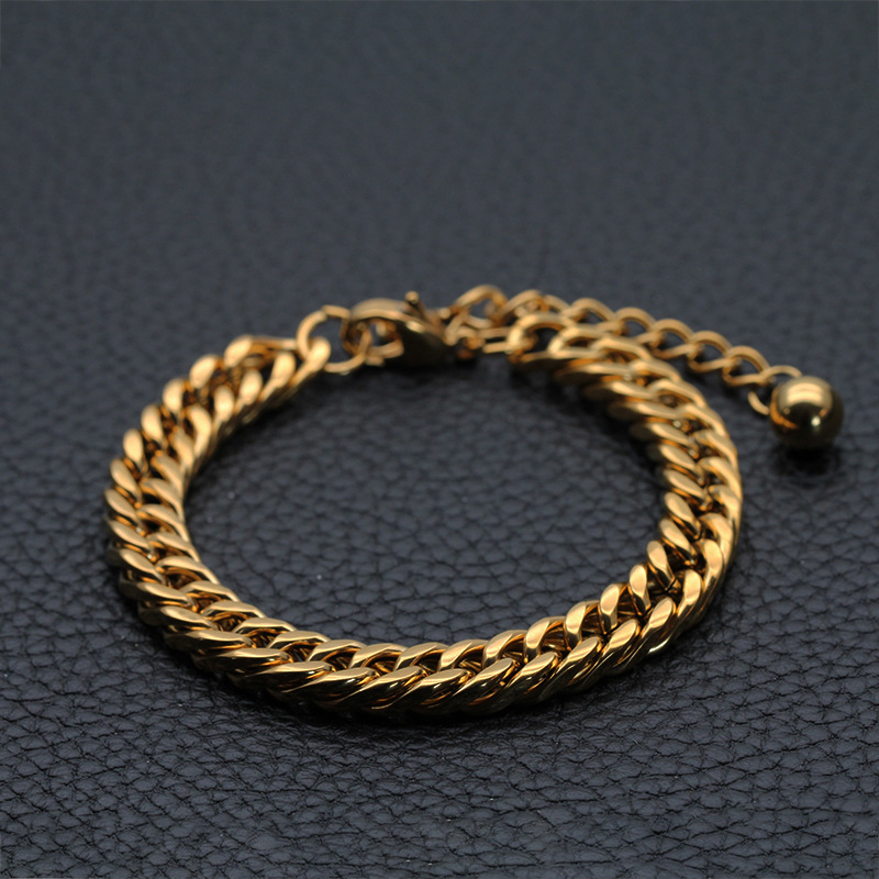 bead gpld chain bracelets mens stainless steel cuban link charm chain on hand punk Hip hop gifts for man Accessories wholesale
bead gpld chain bracelets mens stainless steel cuban link charm chain on hand punk Hip hop gifts for man Accessories wholesale