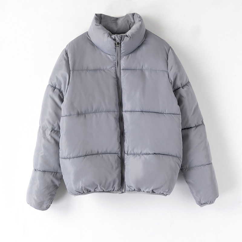 Women Winter Short Parkas Fashion Down Cotton Jacket Black Solid Standard Collar Bubble Coat 2019 Autumn Female Puffer Jackets