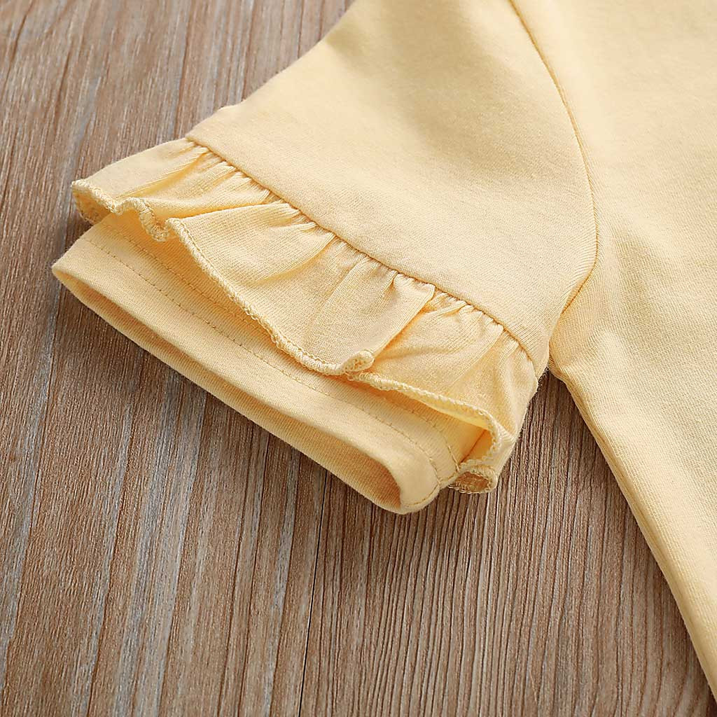 Toddler Baby Clothes Set 2PCs Girls Letter Easter Rabbit Ruffles Tops Skirt Outfits Set costume for girls vetement enfant