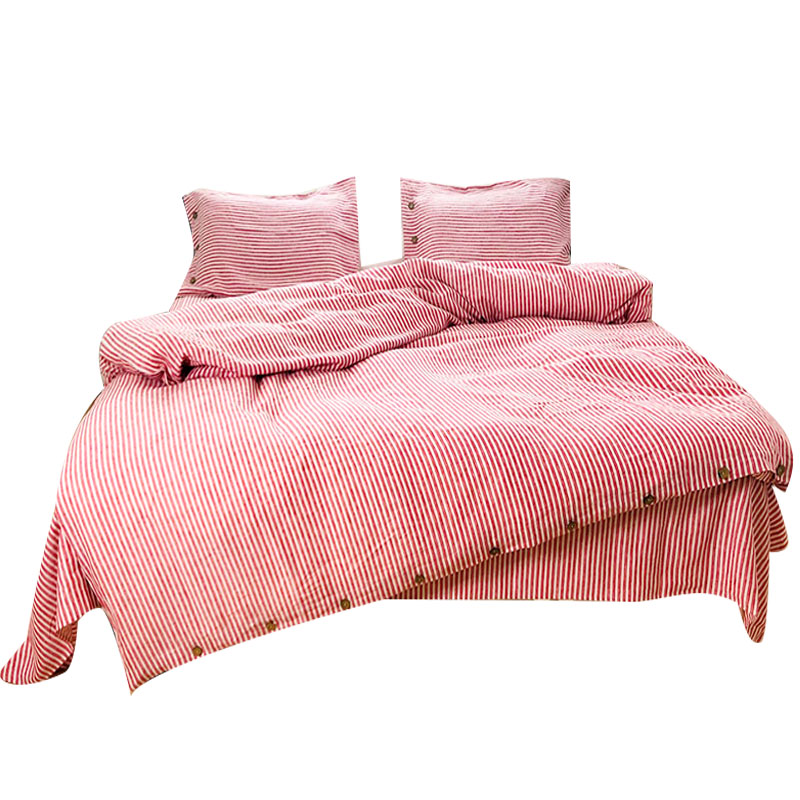 4pcs/set 100% Linen Plain Yarn-dyed Striped Bedding Set Breathable Bacteriostatic Skin-fiendly Sheet Quilt Cover&pillowcase Sets, Red stripe
4pcs/set 100% Linen Plain Yarn-dyed Striped Bedding Set Breathable Bacteriostatic Skin-fiendly Sheet Quilt Cover&pillowcase Sets, Red stripe