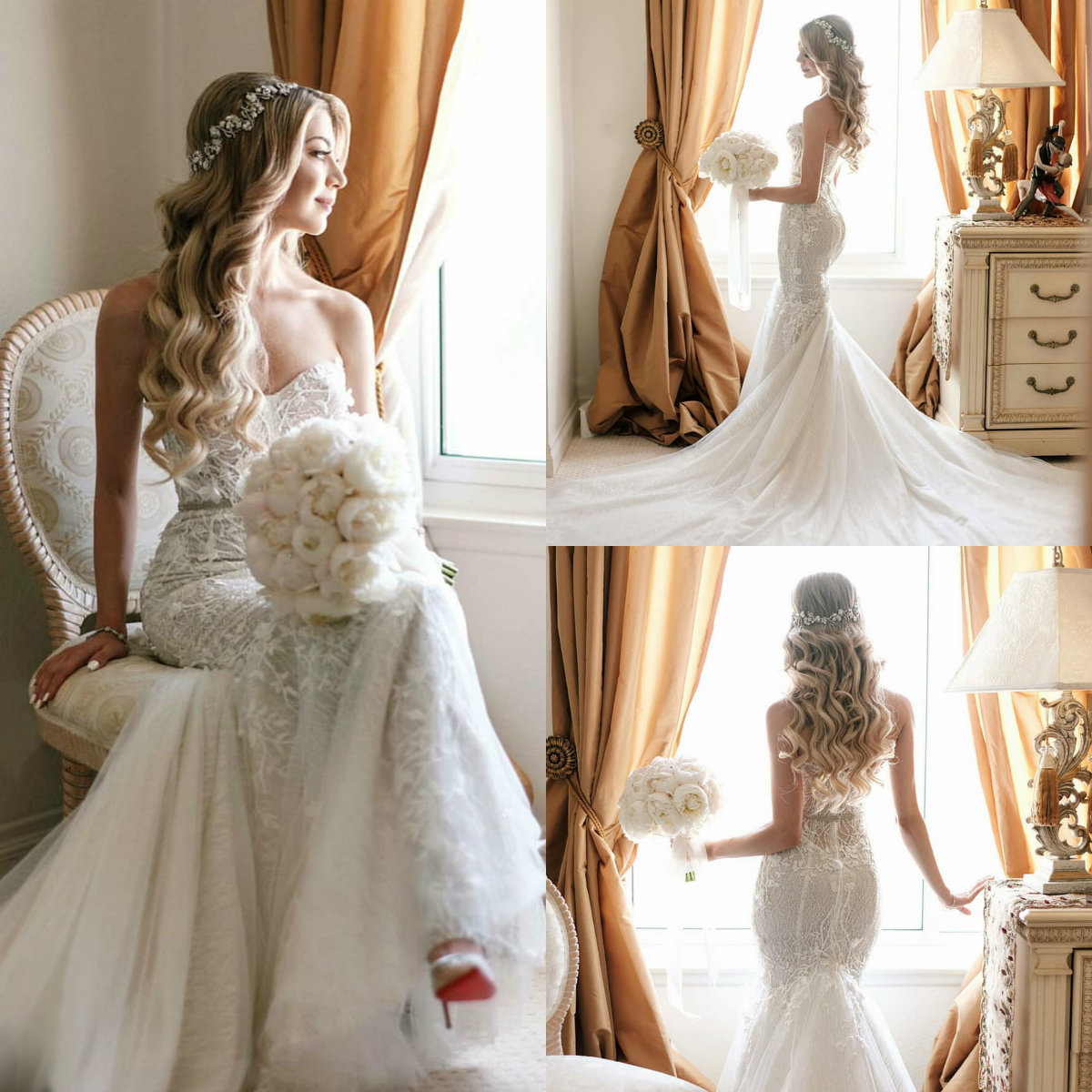 2019 Latest Mermaid Wedding Dresses Romantic Sweetheart Lace Applique Court Train Bridal Gowns Custom Made Beach Wedding Dress Vestidos