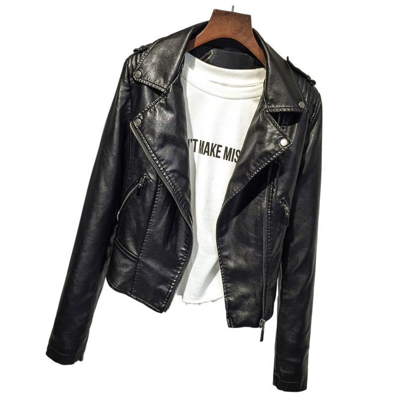 2019 New Fashion Women Autumn Winter Black Faux Leather Jackets Zipper Basic Coat Turn-down Collar Biker Jacket
2019 New Fashion Women Autumn Winter Black Faux Leather Jackets Zipper Basic Coat Turn-down Collar Biker Jacket