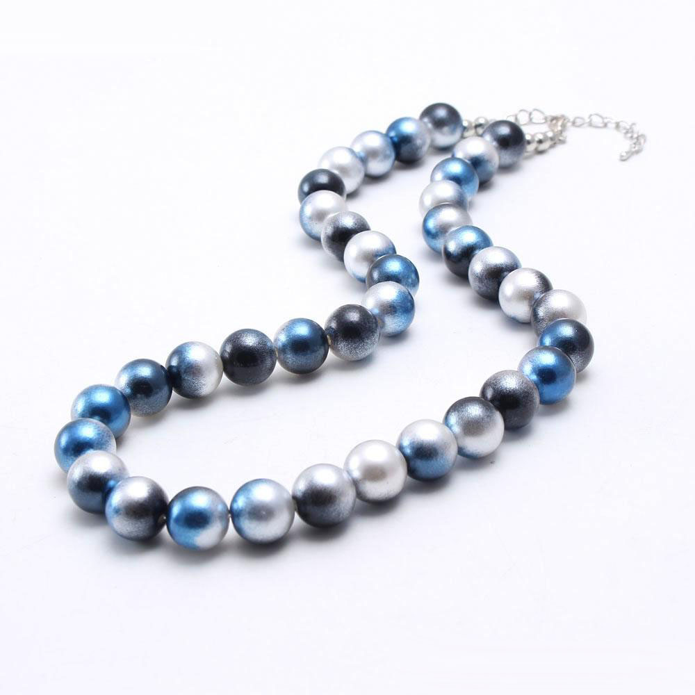 New Arrivel Fashion Magic Pearl Kid Chunky Necklace Girls Pearl Bubblegum Beads Chunky Necklace Jewelry For Children