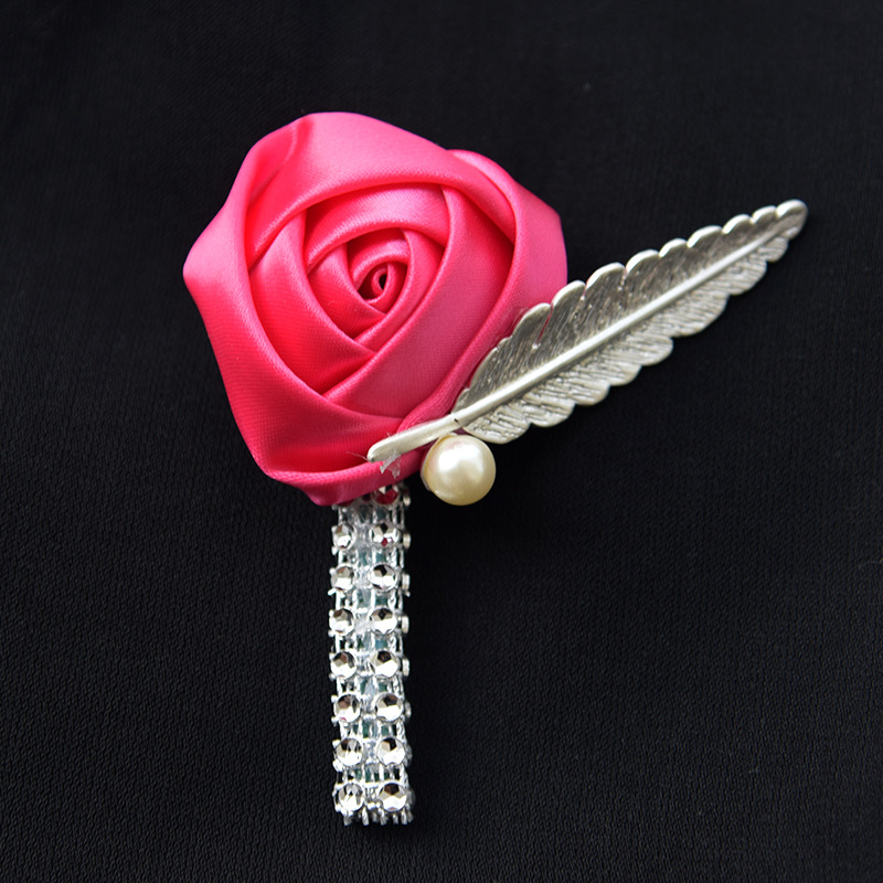 2019 New 20 Colors Flower Lapel Pin Mens Wedding Boutonniere Handmade Wedding Brooch Boutonniere Buttonhole Grooms Boutonnieres nique Design