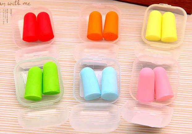 new foam sponge earplugs great for travelling sleeping reduce noise ear plug randomly color drop