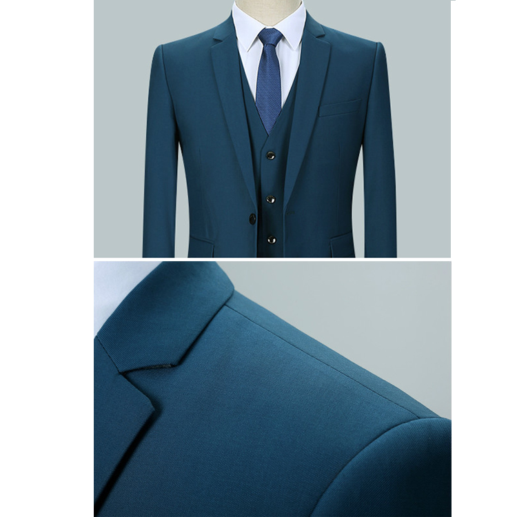 Green Groom Wedding Tuxedos One Button Peaked Lapel Groomsmen 3 Pieces Suits Handsome Ready To Wear Formal Business Men Suits