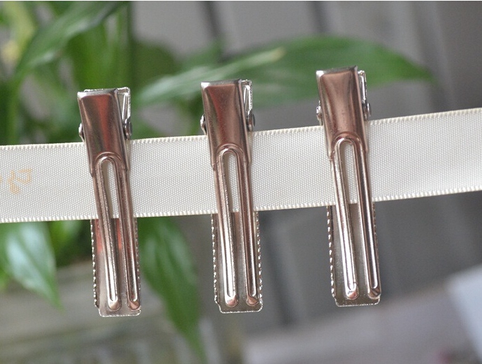 100pcs Metal Double Prong Alligator Hair Clip Accessories with Teeth Hairclips Hair Pin Girls Hair Bow Flower Dress Hairdressing Tools Accessory FJ321 - view 5