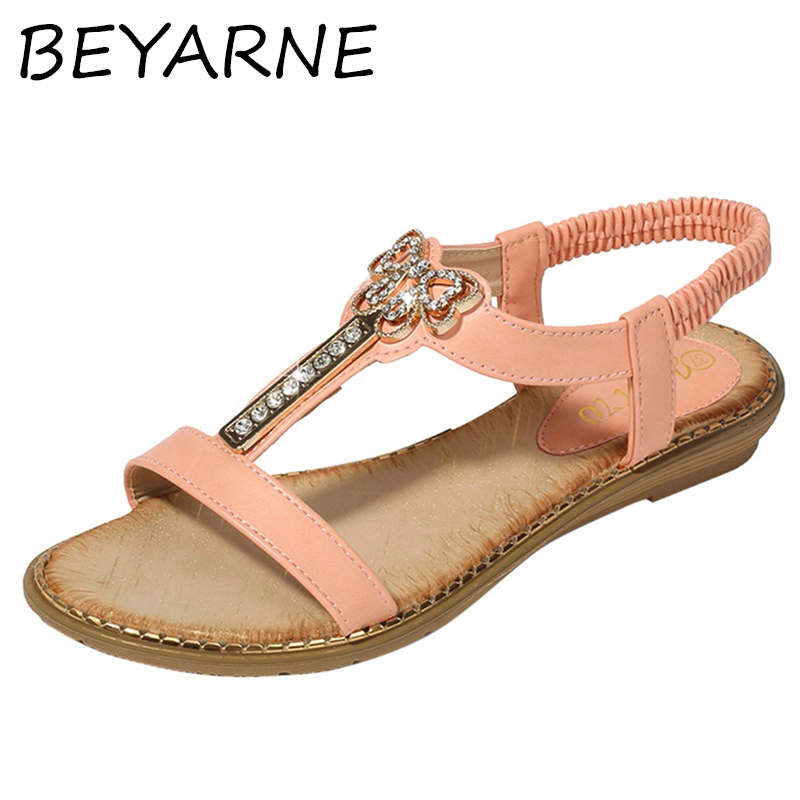 BEYARNESummer Beach Women Sandles Wedges 1-3CM Bohemia Dress Ladies High Quality Rhinestone Ethnic Elastic Band Women Sandalia, Black 
BEYARNESummer Beach Women Sandles Wedges 1-3CM Bohemia Dress Ladies High Quality Rhinestone Ethnic Elastic Band Women Sandalia, Black