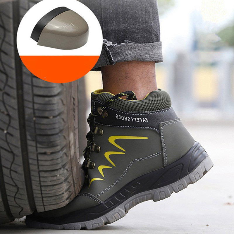 Hot Sale- shoes Men Outdoor Anti-slip Steel Puncture Proof Construction Safety Boots Work Shoes Fashion stab-resistant men's safety shoes