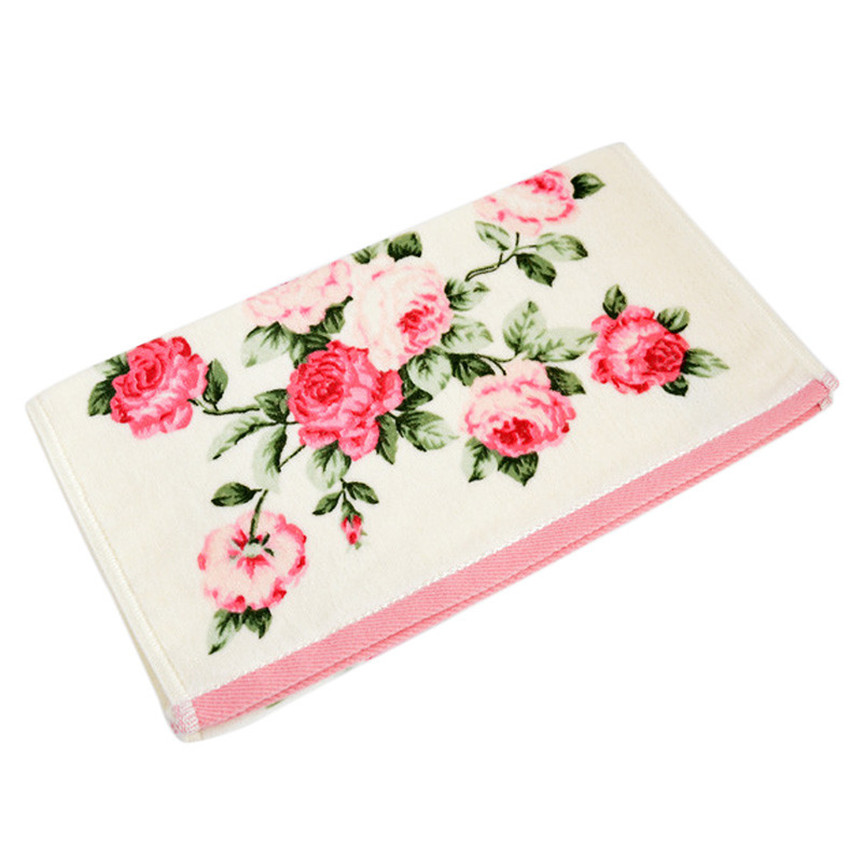 34*75cm Soft Cotton Face Flower Towel Bamboo Fiber Quick Dry Towels Floral Bath Face Towel Extraordinary