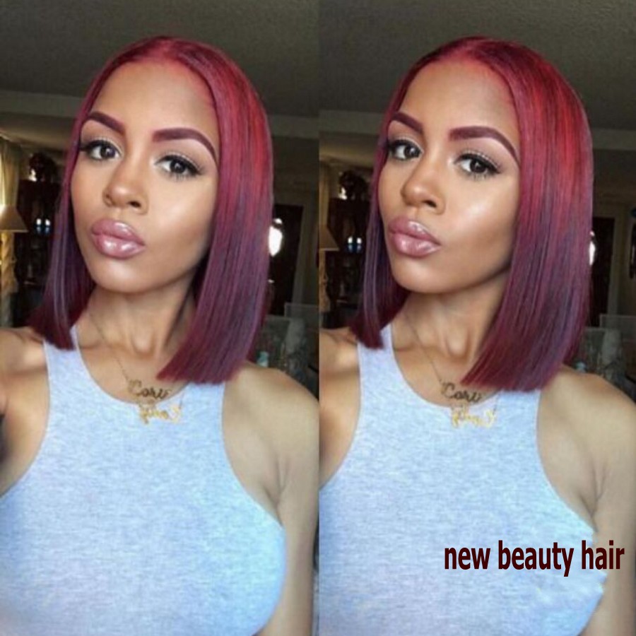 Kylie jenner style Middle part short Blonde Lace Front Wig Brazilian 613 Short Bob Wigs For Black Women Natural synthetic Wigs