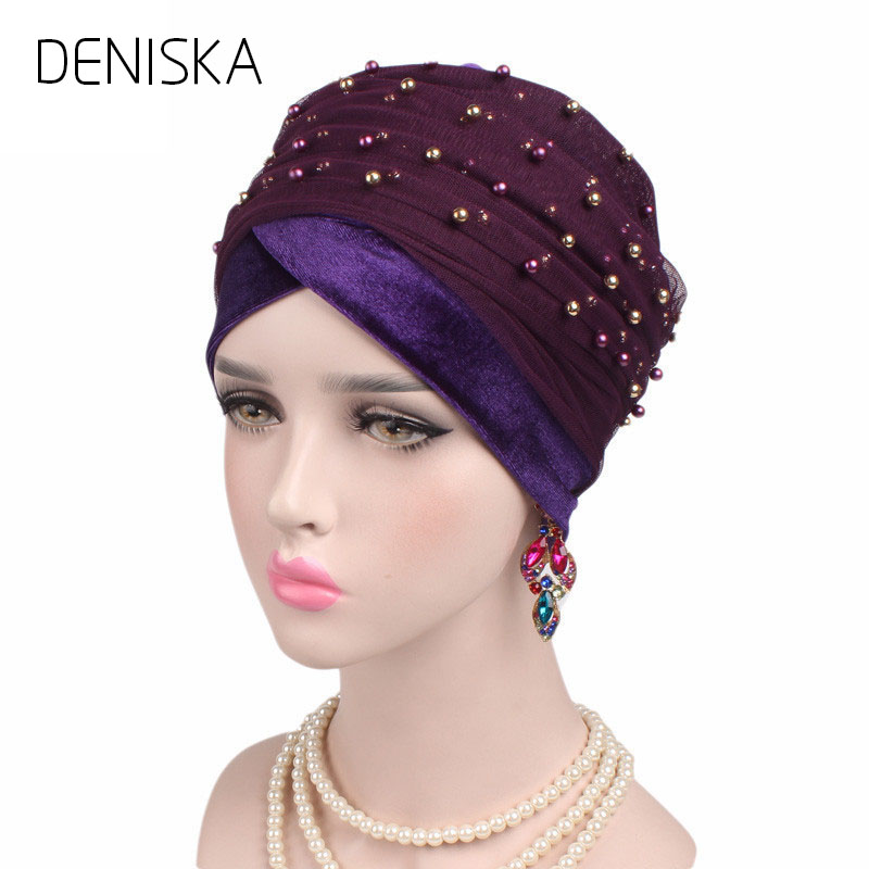 DENISKA 2018 Headscarf Turbante Mass Gold Beaded Mesh Head wrap Velvet Nigerian Turban Women Hijab Extra Long Head scarf
DENISKA 2018 Headscarf Turbante Mass Gold Beaded Mesh Head wrap Velvet Nigerian Turban Women Hijab Extra Long Head scarf