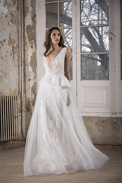 bohemian wedding dresses deep v neck lace appliques a line bridal gowns tiered backless beach wedding dress