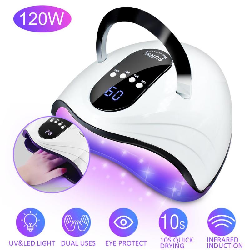UV LED Nail Lamp 120W High Power Nail Dryer UV Light for gel nails Fast Curing Gel Polish Tools With Timer and Smart Sensor, Uk plug
UV LED Nail Lamp 120W High Power Nail Dryer UV Light for gel nails Fast Curing Gel Polish Tools With Timer and Smart Sensor, Uk plug