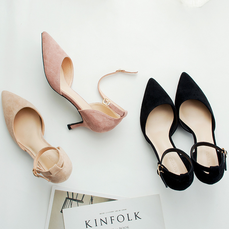 Summer Women Sandals Open Toe shoes Fashion Spring Buckle 5CM Women's thin heel Women Office Shoes, Black
Summer Women Sandals Open Toe shoes Fashion Spring Buckle 5CM Women's thin heel Women Office Shoes, Black