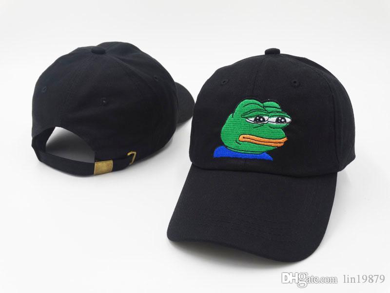 brand hip hop sad meme frog strapback baseball caps bone snapback hats for men women bone 6 panel cap casquette, Blue;gray
