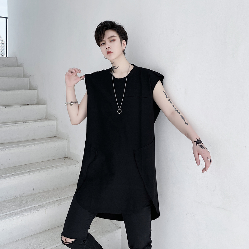 2020 Gothic Designer Original Irregular Hem Tank Tops Dark Style Loose Black Punk Blouse Sleeveless Shirt for Men Hip Hop Vest
2020 Gothic Designer Original Irregular Hem Tank Tops Dark Style Loose Black Punk Blouse Sleeveless Shirt for Men Hip Hop Vest