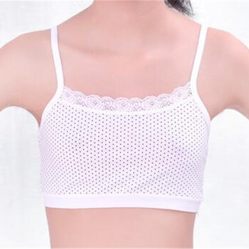 New Fashion Young Girls Cotton Camisoles Lace Dots Breathable Underwear Printing Lace Vest Comfortable Top Teens Camiso
New Fashion Young Girls Cotton Camisoles Lace Dots Breathable Underwear Printing Lace Vest Comfortable Top Teens Camiso