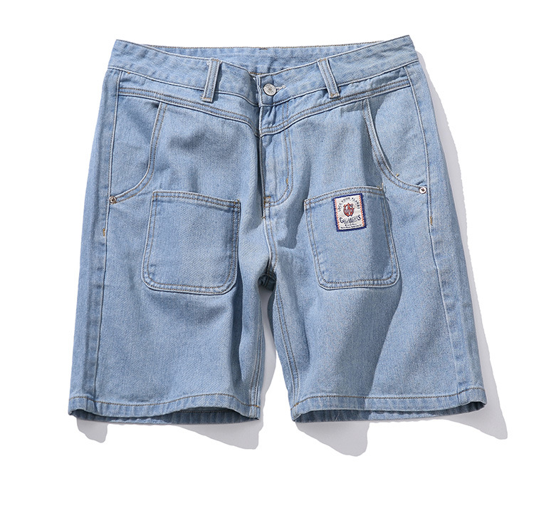 Mens Drsigner Short Jeans Light Color Large Size Loose Type Straight Summer New Fashionable Casual Japanese Style Shorts, Blue
Mens Drsigner Short Jeans Light Color Large Size Loose Type Straight Summer New Fashionable Casual Japanese Style Shorts, Blue