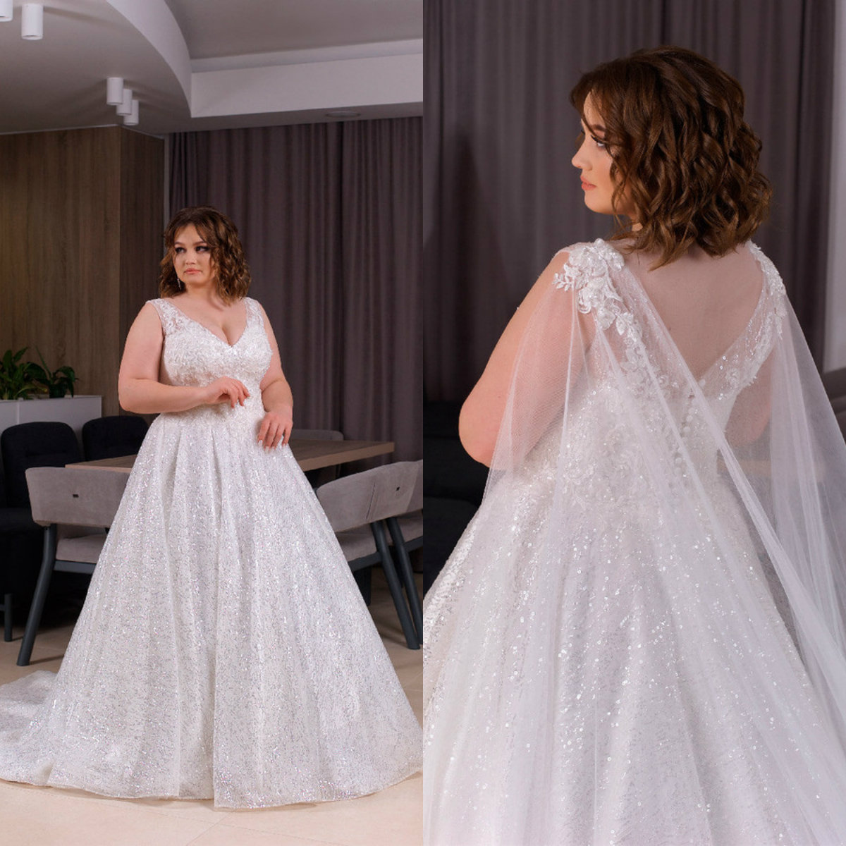 2020 Plus Size Bohemian Wedding Dress With Wrap V Neck Appliqued Sequins Sleeveless Bridal Gowns Backless Ruffle Sweep Train Abiti Da Sposa