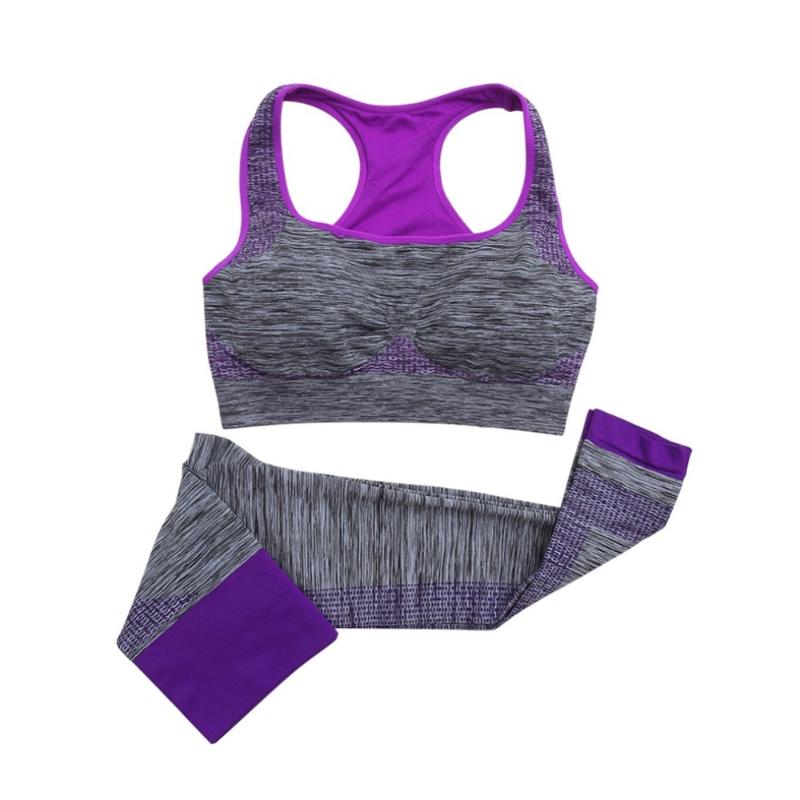 Yoga Set Women Sports Bra Sexy Push Up Gym Breathable Fitness Running Clothes Workout Sport Costumes For Women Capris, Purple
Yoga Set Women Sports Bra Sexy Push Up Gym Breathable Fitness Running Clothes Workout Sport Costumes For Women Capris, Purple