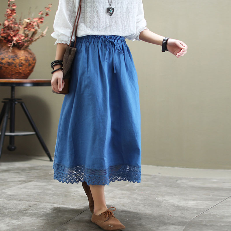 Johnature 2020 Summer New 4 Color Cotton Linen Pockets Elastic Waist Half Skirts Loose Comfortable Leisure All-match Women Skirt, Beige
Johnature 2020 Summer New 4 Color Cotton Linen Pockets Elastic Waist Half Skirts Loose Comfortable Leisure All-match Women Skirt, Beige