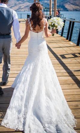 lace mermaid wedding dresses spaghetti sweep train garden country chapel bridal gowns boho vestido de novia plus size