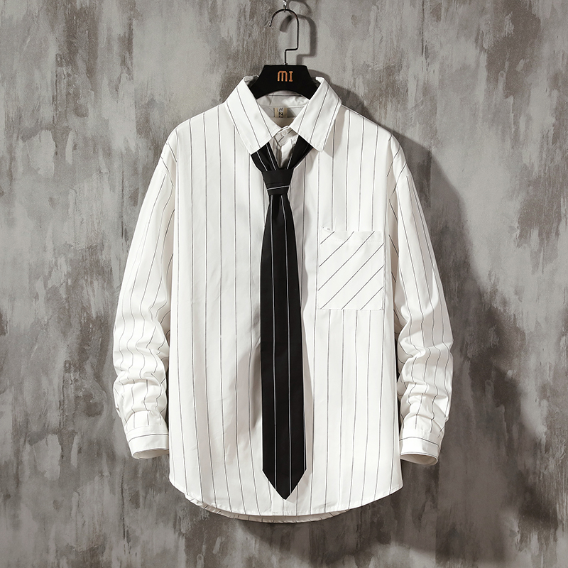 2020 New style Fashion Male autumn High quality pure cotton Striped long-sleeve shirts/Men' lapel Smart casual shirts -5XL, Black 
2020 New style Fashion Male autumn High quality pure cotton Striped long-sleeve shirts/Men' lapel Smart casual shirts -5XL, Black