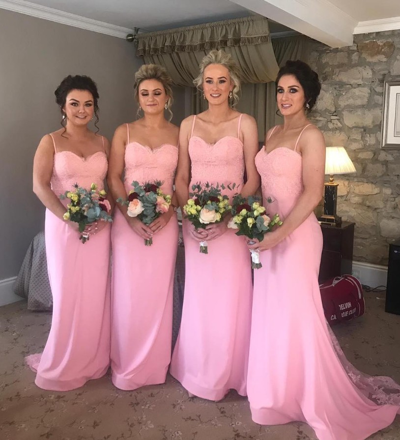 Cheap Pink Long Bridesmaids Dresses 2020 Beaded Lace Applique Maid of Honor Dresses Junior Country Prom Gowns
Cheap Pink Long Bridesmaids Dresses 2020 Beaded Lace Applique Maid of Honor Dresses Junior Country Prom Gowns