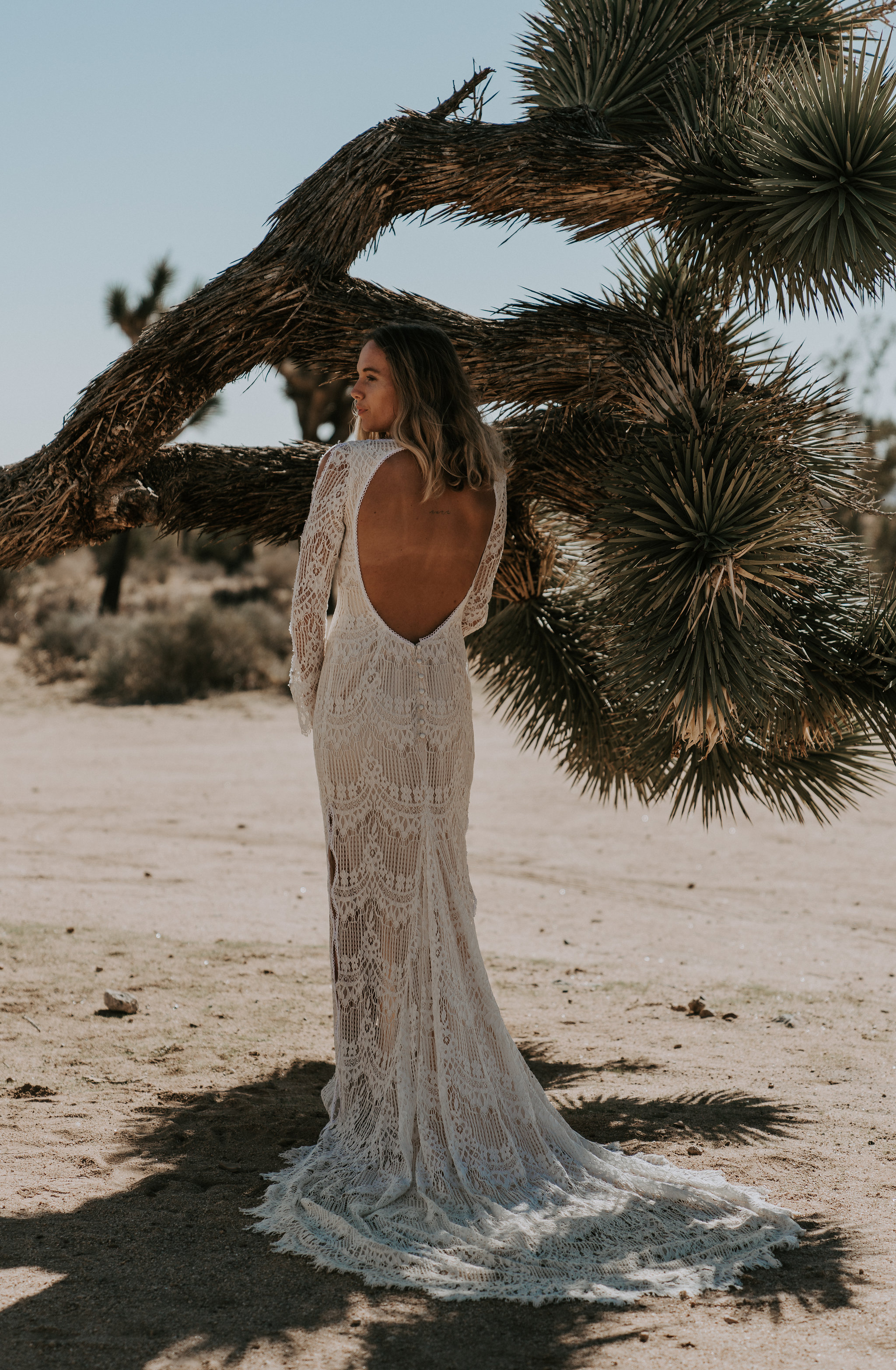 bohemia mermaid wedding dresses v neck long sleeve full lace boho backless bridal gowns beach garden country wedding dress