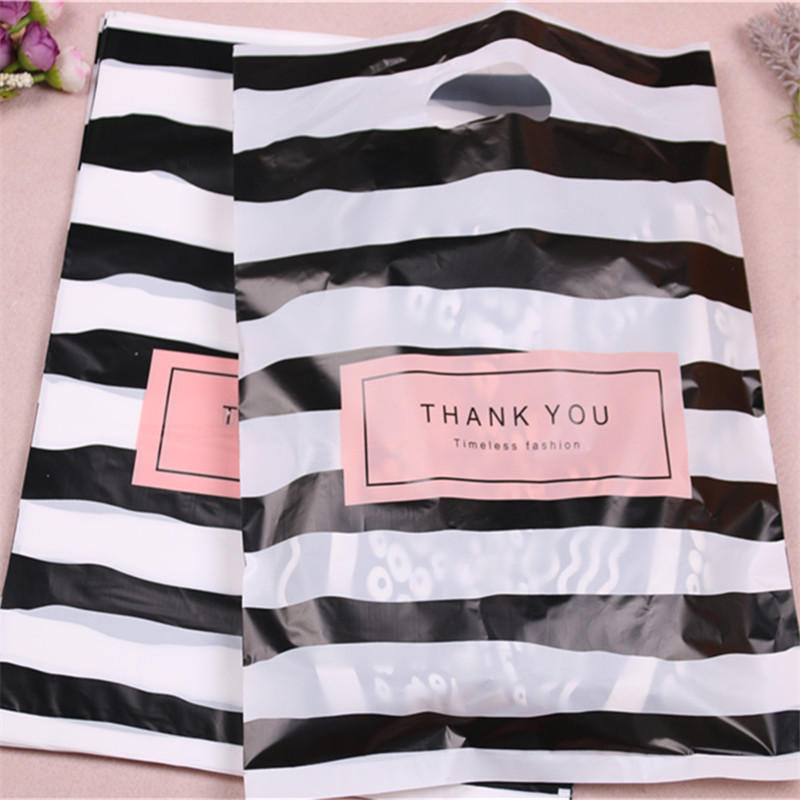 Fashion Wholesale Gift Wrap 100pcs 35x45cm Sachet Plastic Zakjes For Clothing with StHe Thank You Gift Packaging Bags