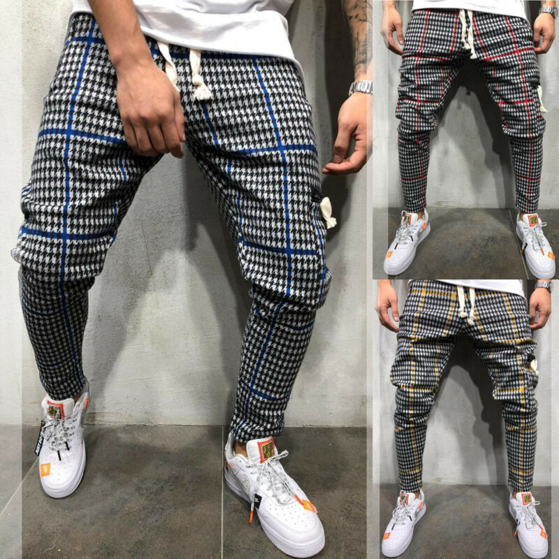 HOT Gym Mens Trousers Plaid Tracksuit Bottoms Skinny Joggers Sweat Track Trousers, Blue
HOT Gym Mens Trousers Plaid Tracksuit Bottoms Skinny Joggers Sweat Track Trousers, Blue