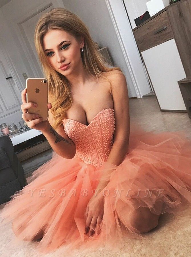 Coral Chic Sleeveless Homecoming Dresses 2020 Sweetheart A-Line Cocktail Dress Beadings Short Prom Dress Bling Graduation Dress, Burgundy
Coral Chic Sleeveless Homecoming Dresses 2020 Sweetheart A-Line Cocktail Dress Beadings Short Prom Dress Bling Graduation Dress, Burgundy