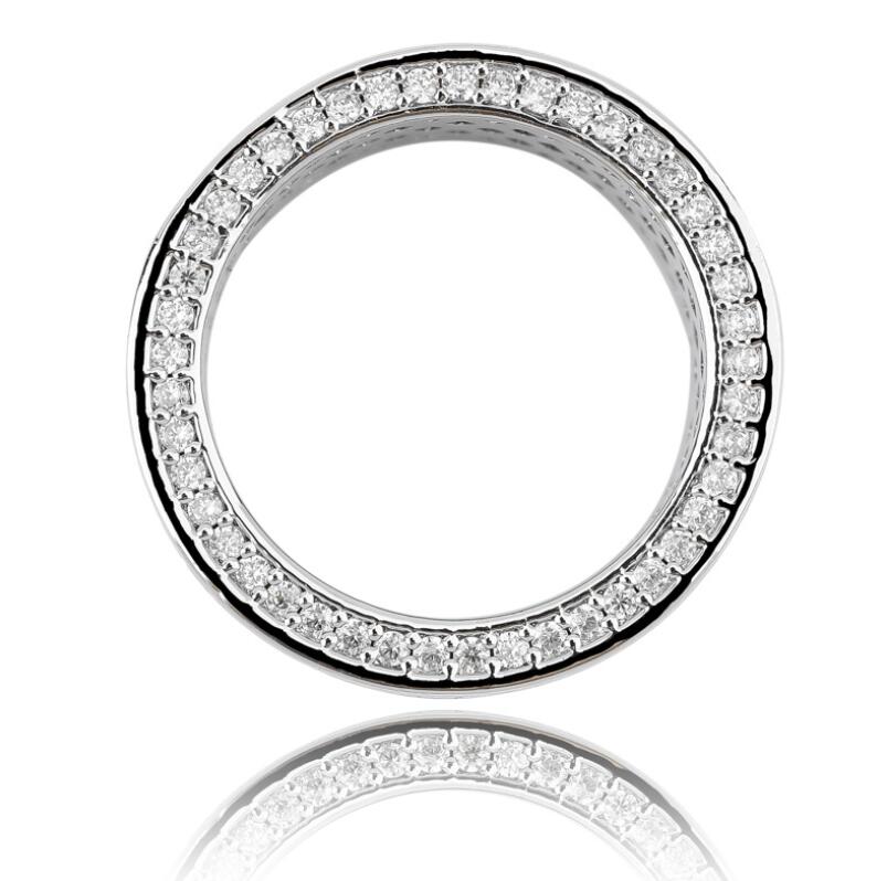 iced out Black zircon ring for men women luxury designer bling diamond flash ring gold silver copper zircon couple lover ring jewe