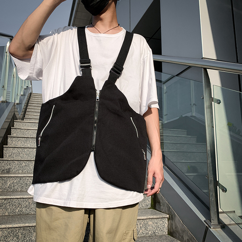 Men Women Vest-bag Multi-pockets Harajuku Streetwear Hiking Fishing Tooling Chest-bags Canvas Tactical Functional Waistcoat, Beige
Men Women Vest-bag Multi-pockets Harajuku Streetwear Hiking Fishing Tooling Chest-bags Canvas Tactical Functional Waistcoat, Beige