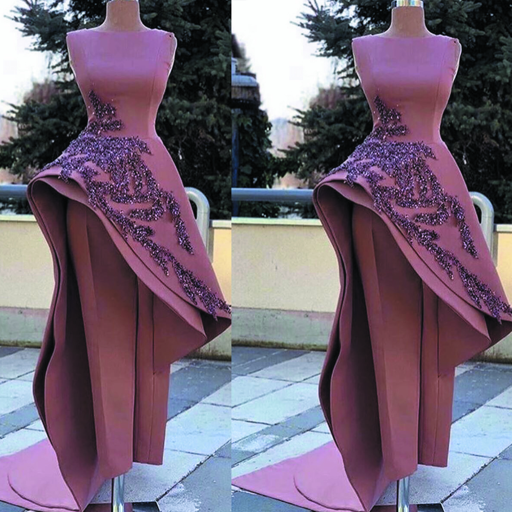 Elegant Crew Neck Long Jumpuit Evening Dresses 2020 Lace Applique Beaded Ruched Dubai Arabic Formal Party Prom Evening Gowns Robe De Soiree, Green
Elegant Crew Neck Long Jumpuit Evening Dresses 2020 Lace Applique Beaded Ruched Dubai Arabic Formal Party Prom Evening Gowns Robe De Soiree, Green