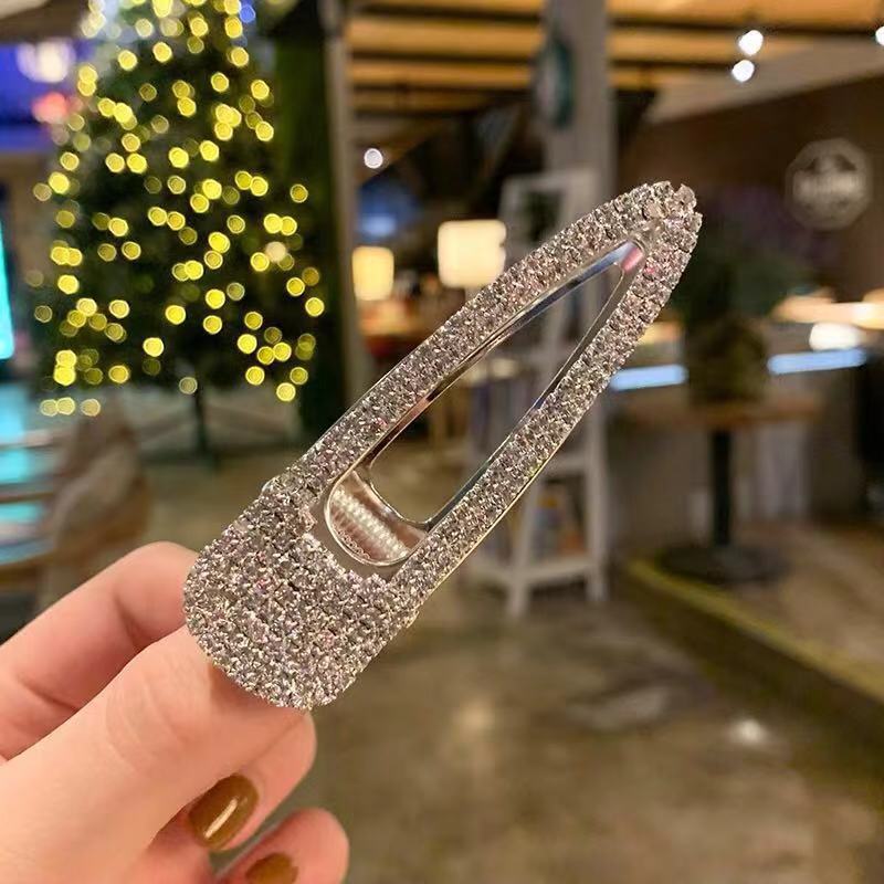 Crystal Hair Clips for Women Girls Fashion Hair Barrettes Decorative Bling Hairpins Rhinestone Bobby Pin Metal Hair Accessories