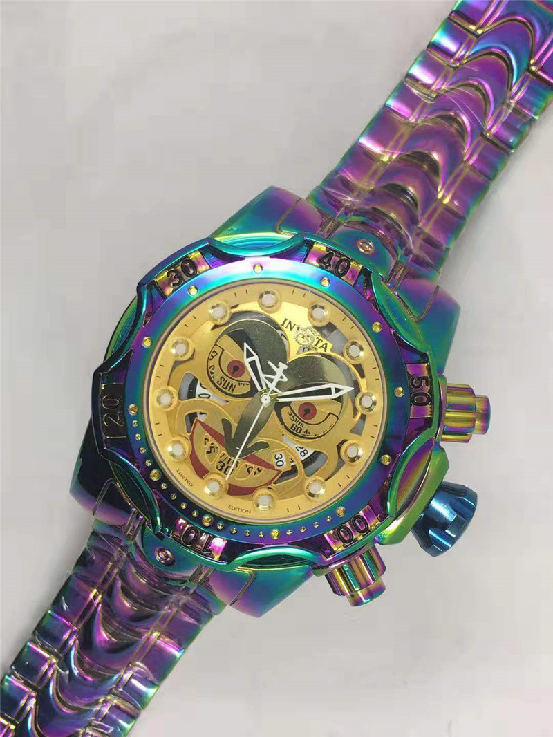 INVICTA Men Watch Clown Series Golden Fashion Watches invicta Watch Large dial Automatic date relógio de luxo, Slivery;brown
INVICTA Men Watch Clown Series Golden Fashion Watches invicta Watch Large dial Automatic date relógio de luxo, Slivery;brown