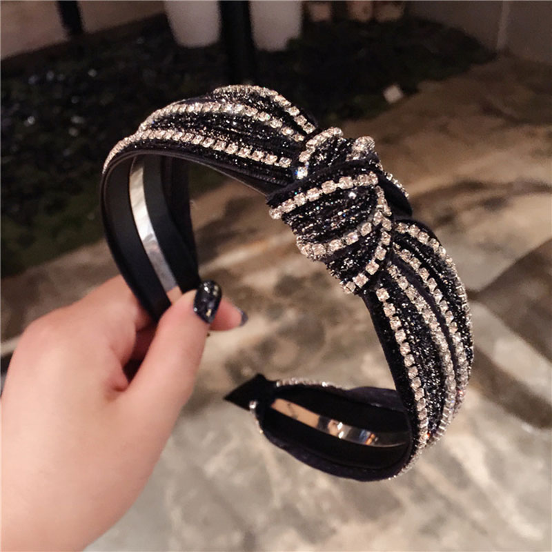 Luxury Rhinestone Party Hair Bands Fashion Simple Style Girl Headbands Designer Women Hairband for Night Club