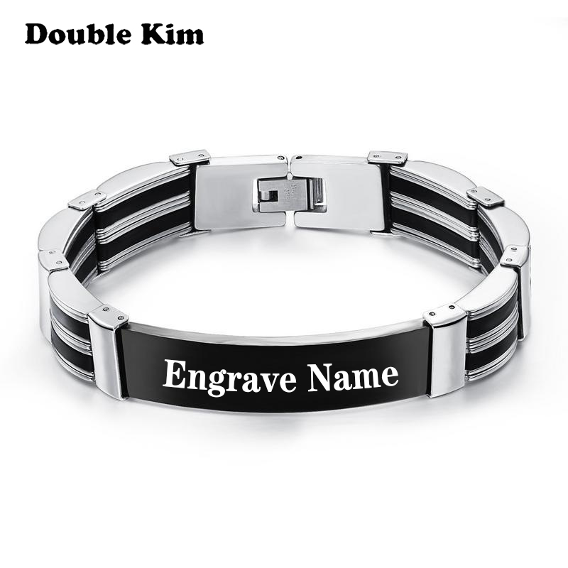 Classic Customized Men's Bracelet Silicone Stainless Steel Material DIY Engrave Word Bracelet Fashion Customized Jewelry Gift
Classic Customized Men's Bracelet Silicone Stainless Steel Material DIY Engrave Word Bracelet Fashion Customized Jewelry Gift