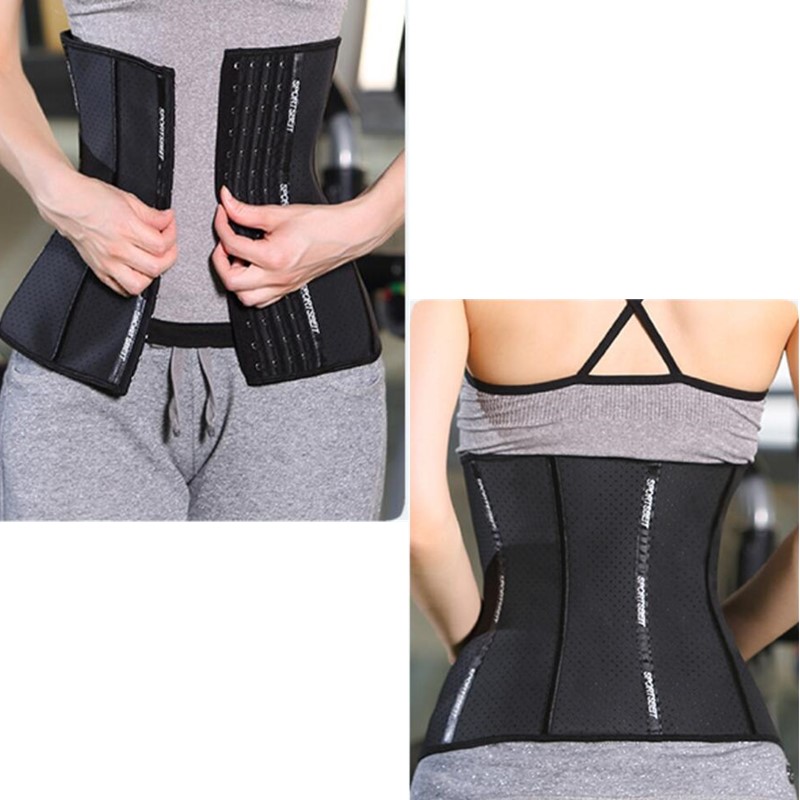 Women 9pcs Steel Boned Short Torso Sporty Gym Body Shaper Postpartum Girdle Support Recovery Belly Wrap Waist Pelvis Breathable Belt XS-XXL