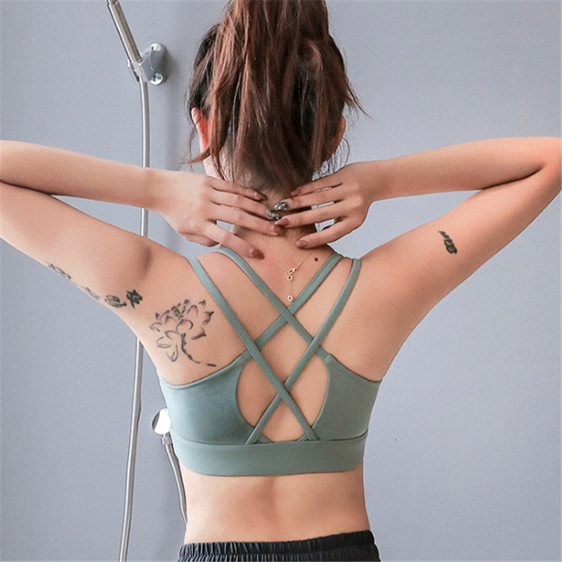 Women Sexy V Collar Yoga Bra Back Cross Hollow Design Sports Bra Woman Shockproof Fitness Yoga Push Up Sujetador Deportivo, Black
Women Sexy V Collar Yoga Bra Back Cross Hollow Design Sports Bra Woman Shockproof Fitness Yoga Push Up Sujetador Deportivo, Black