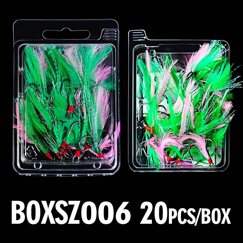 20 PCS Box Fishing Treble Hooks Feather Dressed Flash Hook Round Kit Lure Bait In Stock
20 PCS Box Fishing Treble Hooks Feather Dressed Flash Hook Round Kit Lure Bait In Stock