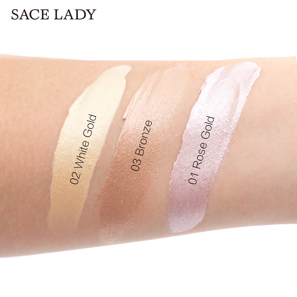 Makeup Highlighter Cream For Face And Body Shimmer Illuminator Makeup Liquid Brighten Professional Cosmetic Beauty Tool